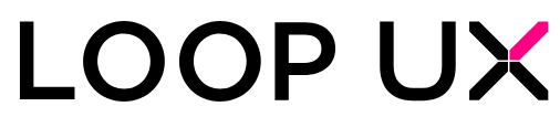 Loop UX logo. Market research client