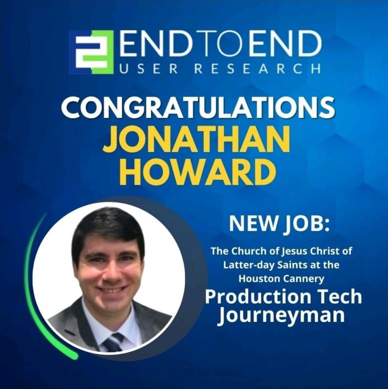 Congratulations Jonathan Howard. New job as production tech jouneyman. Headshot photo of Jonathan. 