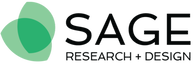 Sage logo. Research and Design, recruiting client