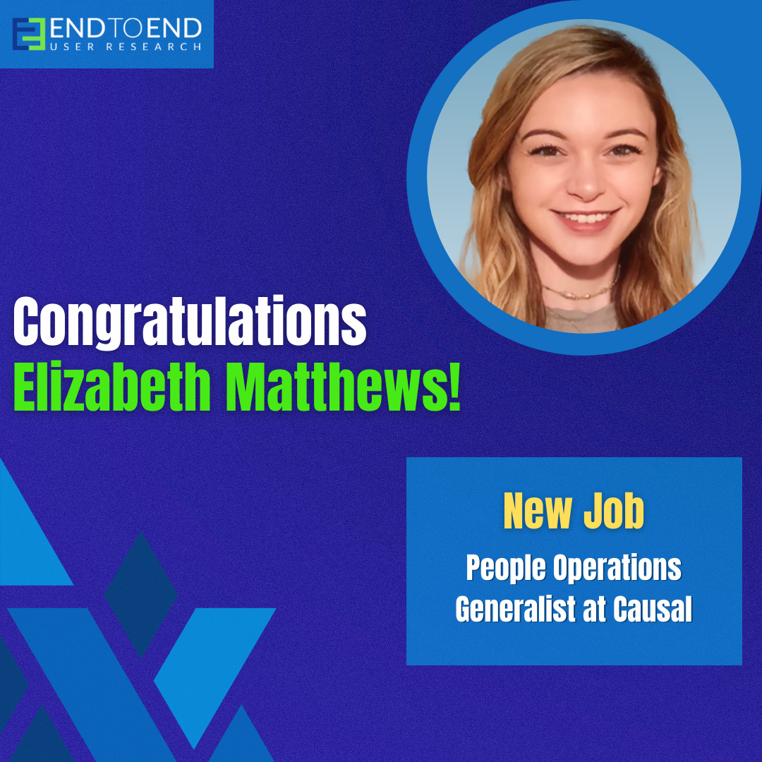 Congratulations Elizabeth Matthews! New Job People Operations Generalist at Causal'.